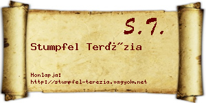 Stumpfel Terézia névjegykártya
